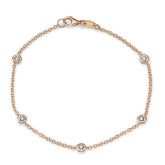Delicate Bezel Set Diamond Essential Bracelet (0.25ct) - Dracakis Jewellers